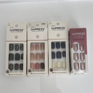 imPRESS Press-On Manicure Set - Navy, Blush, Black & Rose Gold Styles